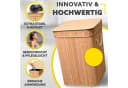HANDFILL Flaschensammler Wäschekorb Bambus 90L mit Deckel Bild 5