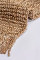 FLAIR RUGS Jute Boucle Läufer Beige Natur Mit Fransen Bild 3