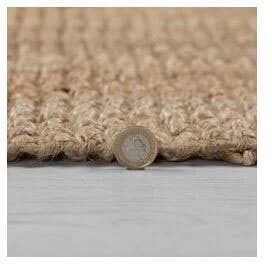 FLAIR RUGS Jute Boucle Läufer Beige Natur Mit Fransen - Bild 5