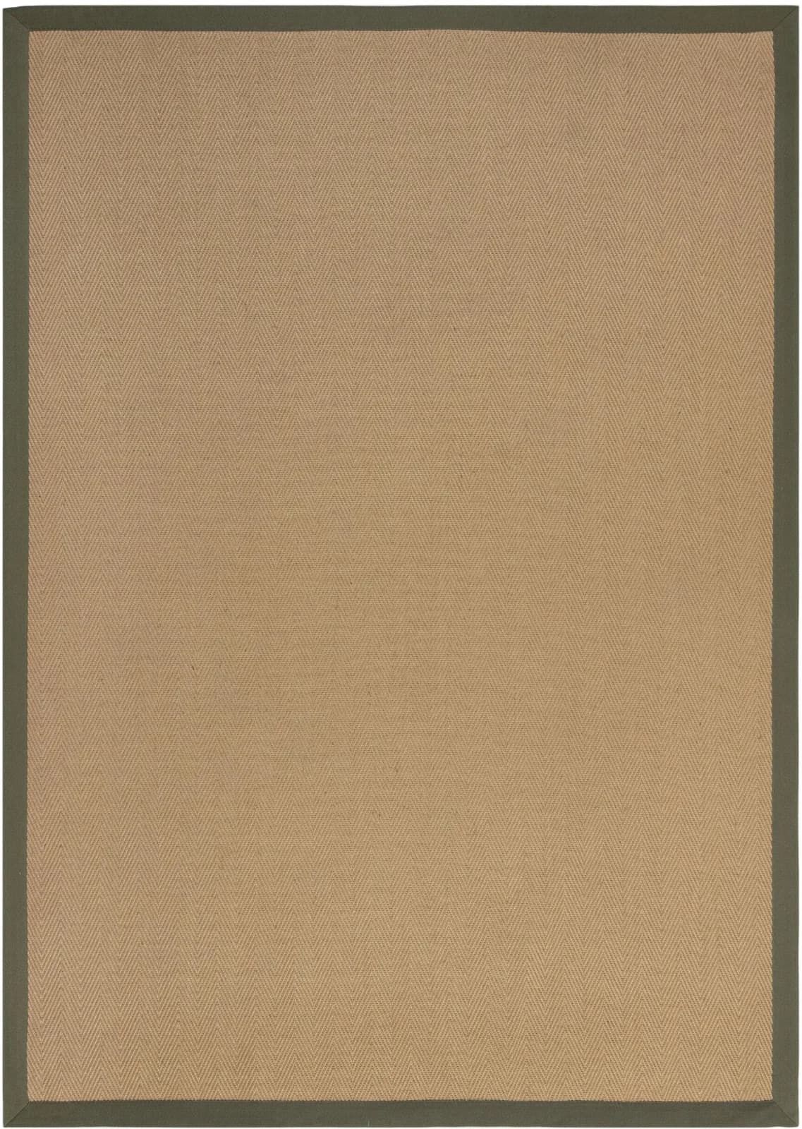 FLAIR RUGS Teppich Kira Grün Jute Fischgrätmuster