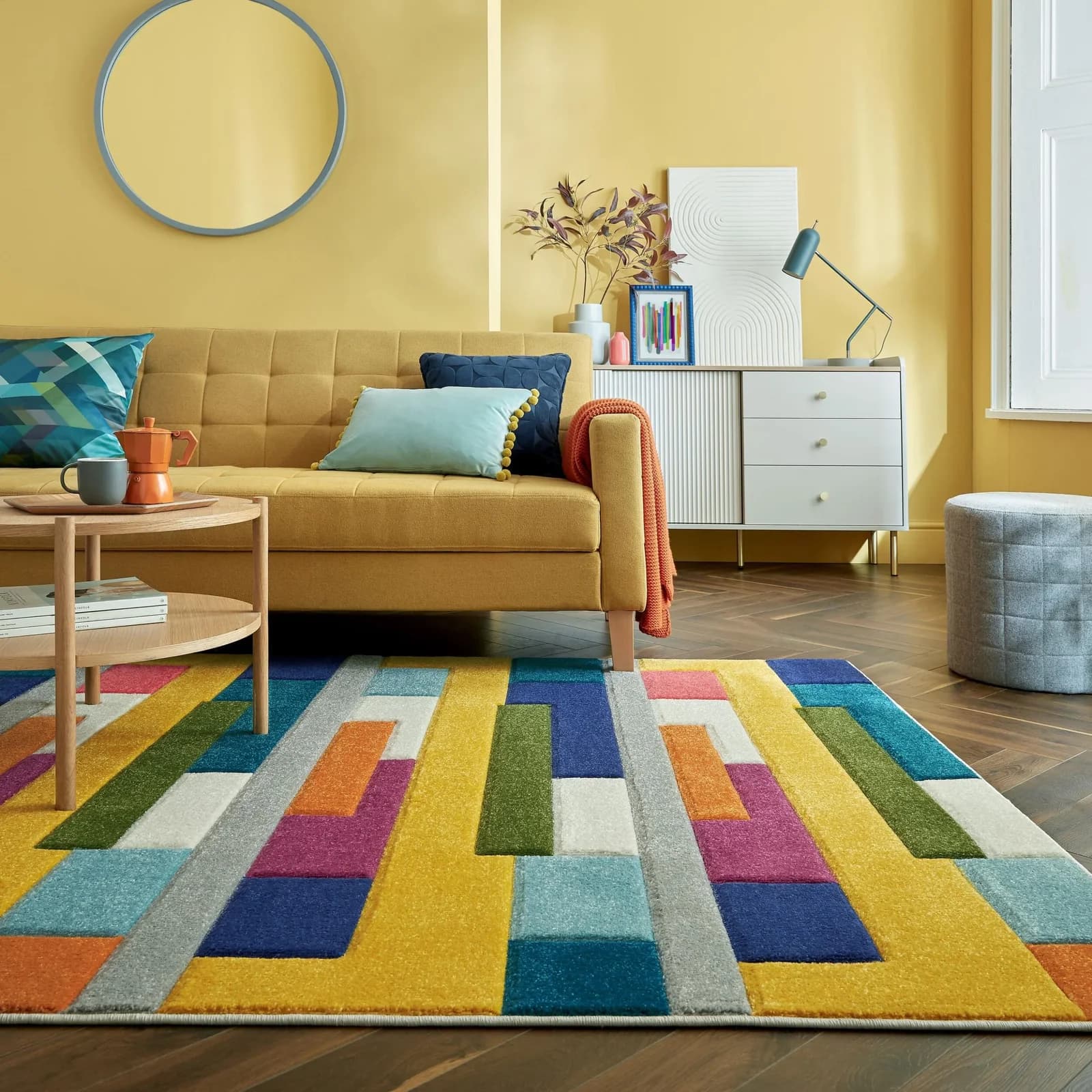 FLAIR RUGS Teppich "Spectrum" Bunt Geometrisches Design