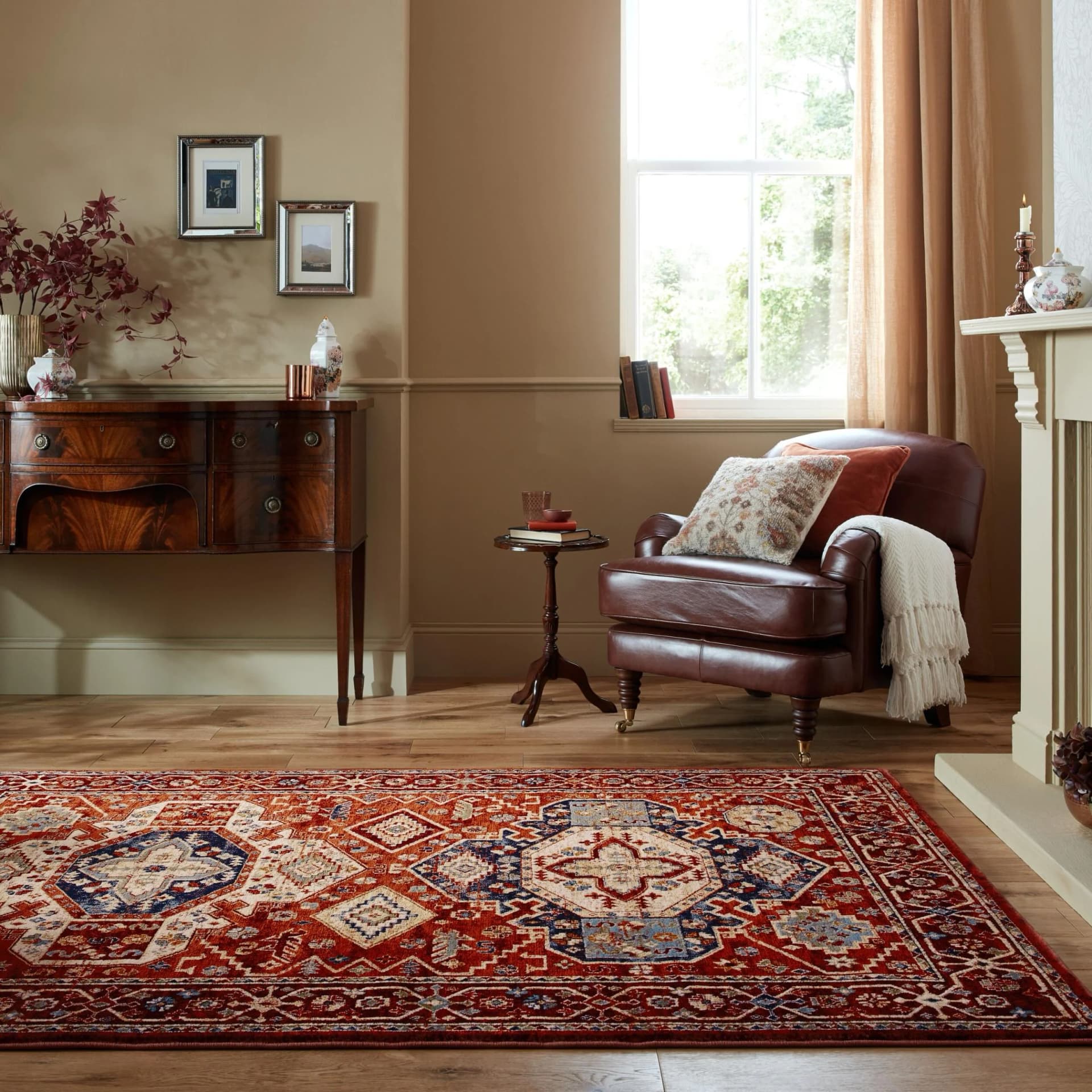 FLAIR RUGS Gillingham Vintage Teppich Rot