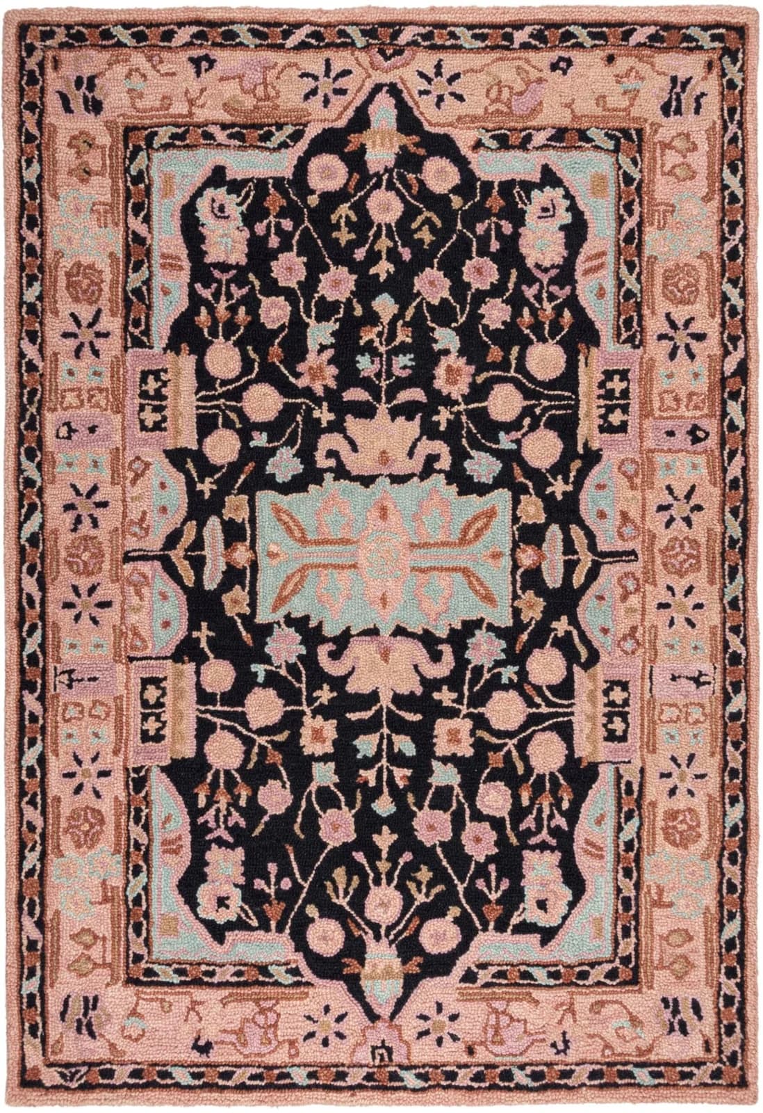Wollteppich FLAIR RUGS Blossom 3D Effekt Rosa