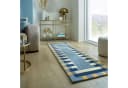 FLAIR RUGS Wollteppich Kai Wool Border Läufer Blau 60x230 cm Bild 2