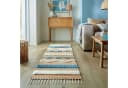 FLAIR RUGS Läufer Medina Blau Abstraktes Streifenmuster Boho-Look Bild 2