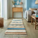 FLAIR RUGS Läufer Medina Blau Abstraktes Streifenmuster Boho-Look Bild 5