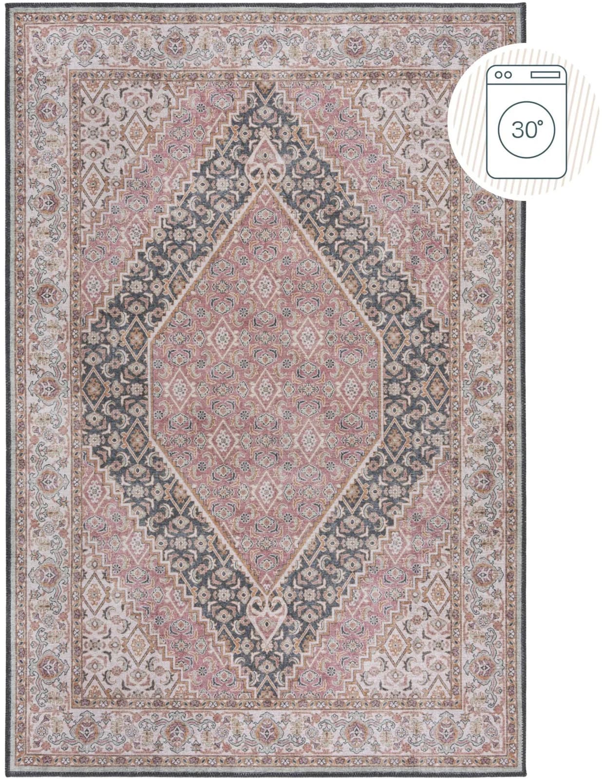 FLAIR RUGS Teppich Briony Rosa 115x170cm