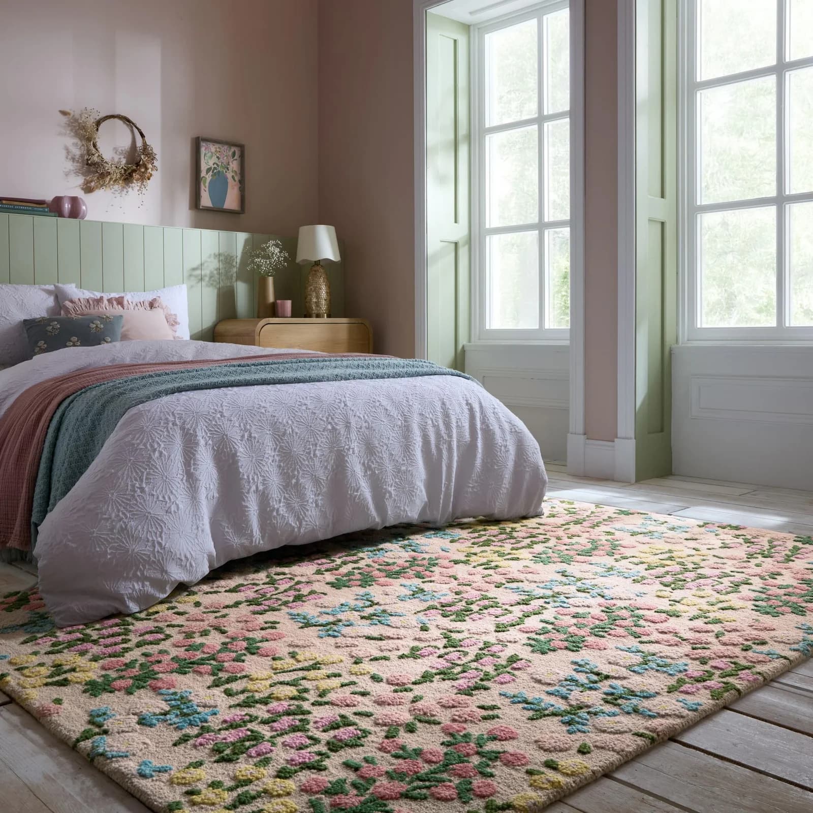 Wollteppich Emilia Floral Florales Design