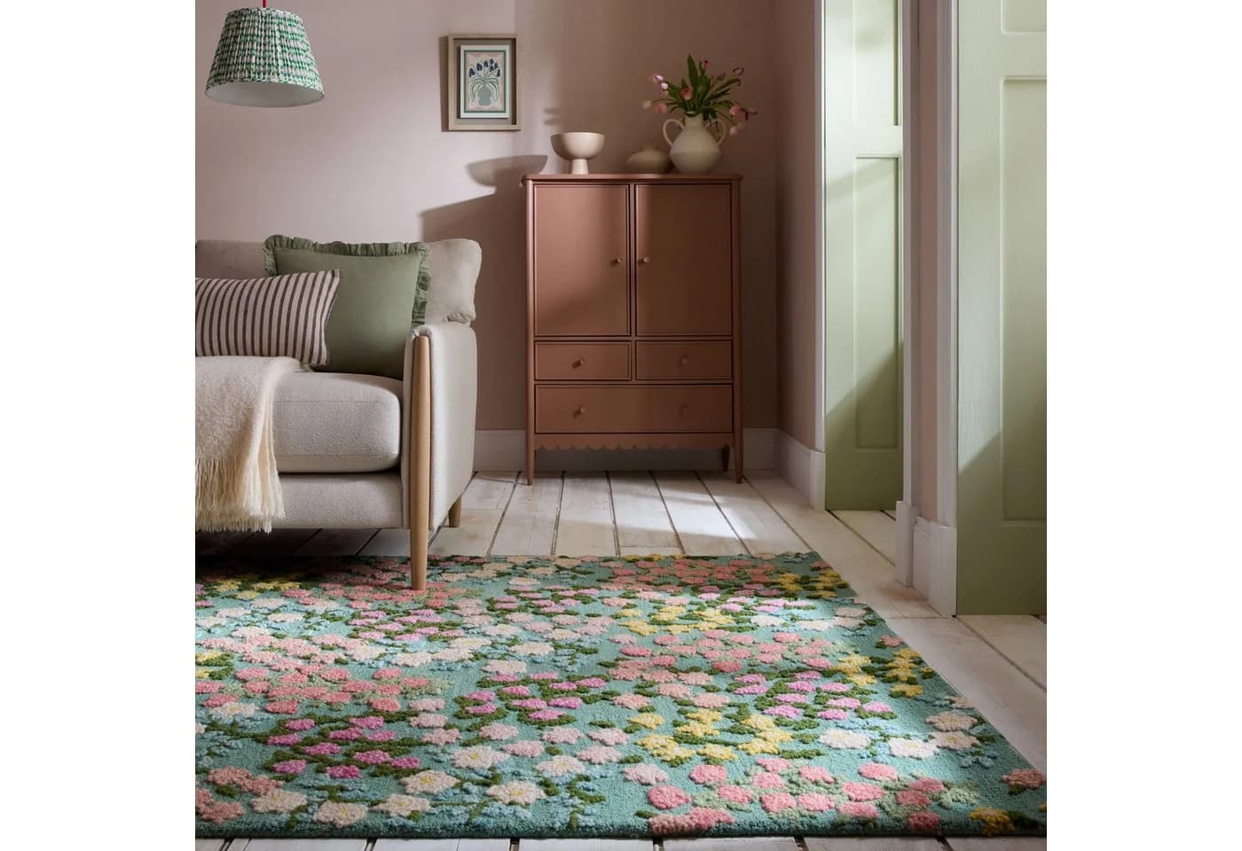 Wollteppich Emilia Floral Hoch-Tief-Struktur Floral - Bild 2