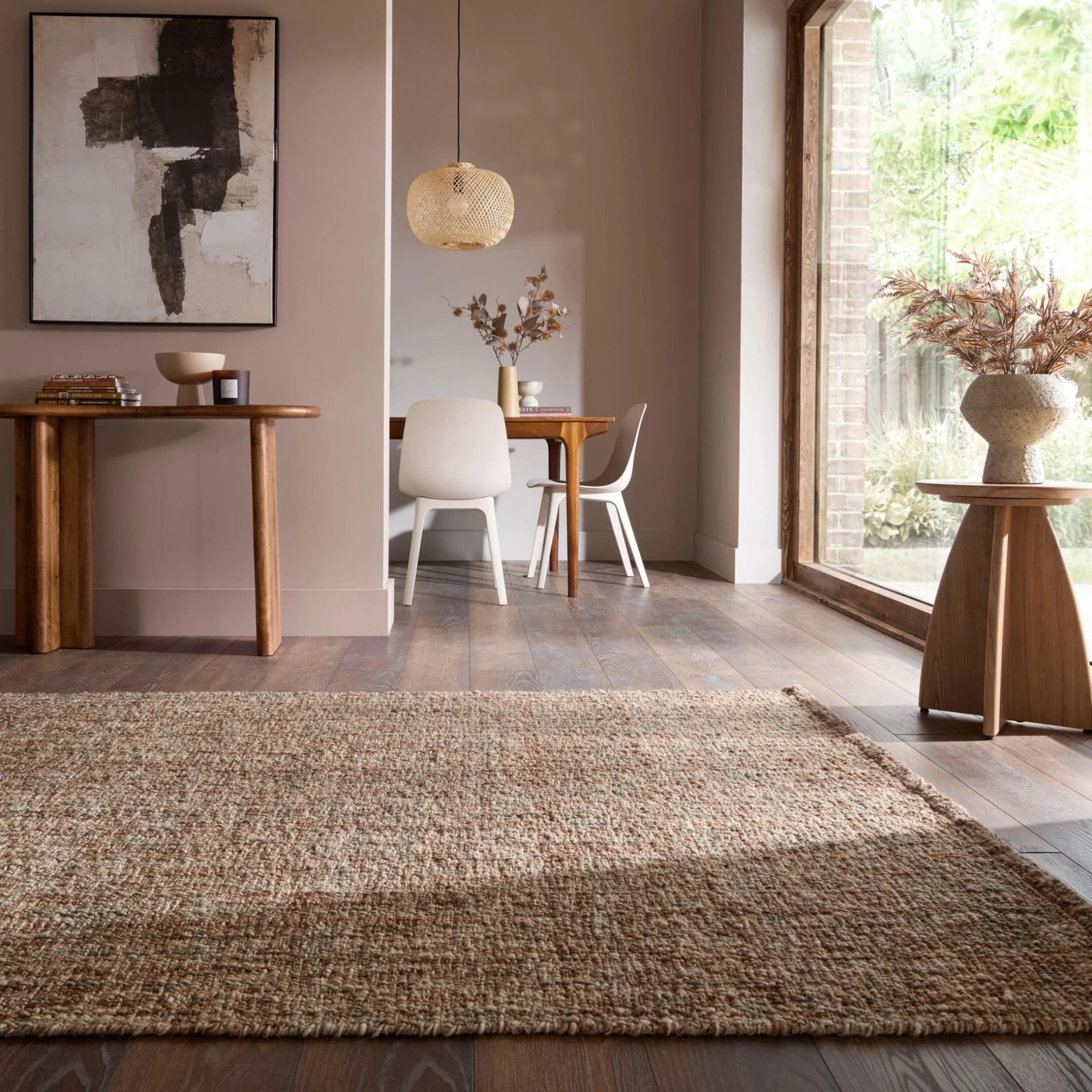 FLAIR RUGS Heather Teppich Terrakotta Handgewebt 100% Wolle