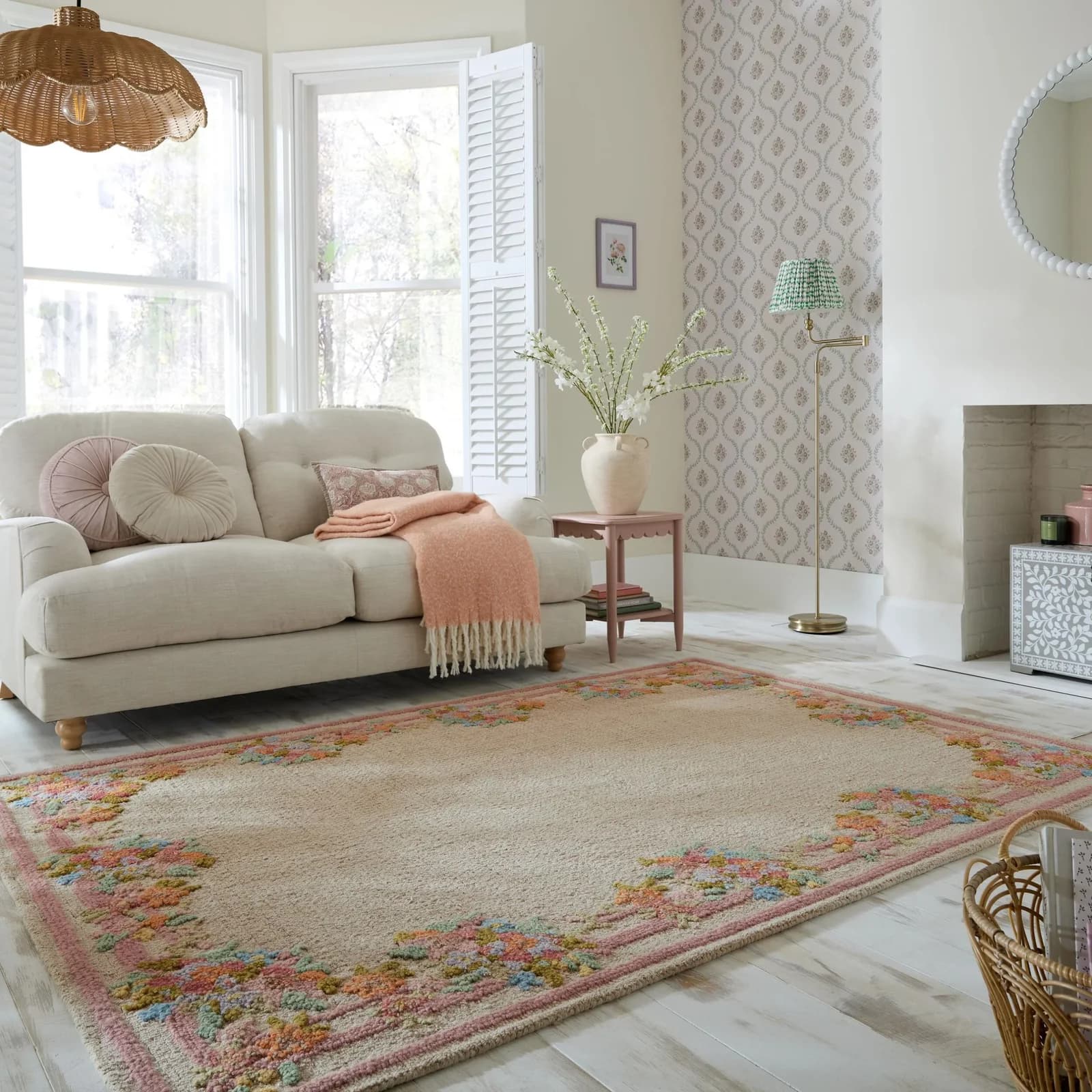 FLAIR RUGS ELISE FLORAL WOOL Teppich Mehrfarbig Handgetuftet