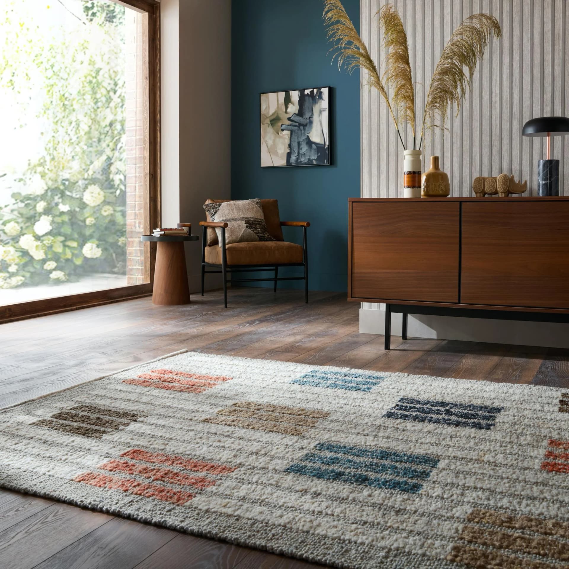 FLAIR RUGS ALDER BOUCLE BLOCKS Teppich Bunt Skandinavisch Handgewebt