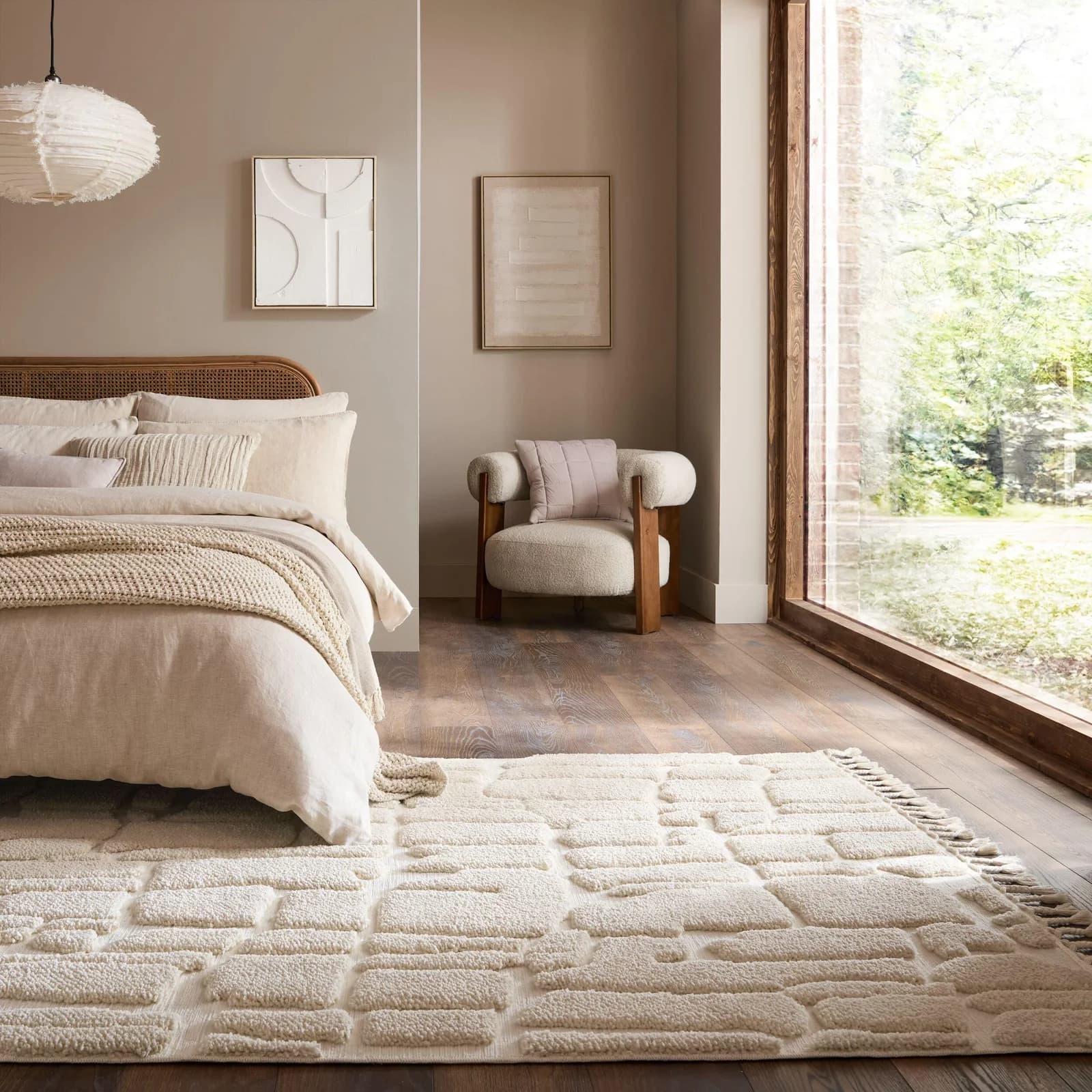 FLAIR RUGS ESRA COBBLED Teppich Creme Rechteckig 200x300cm