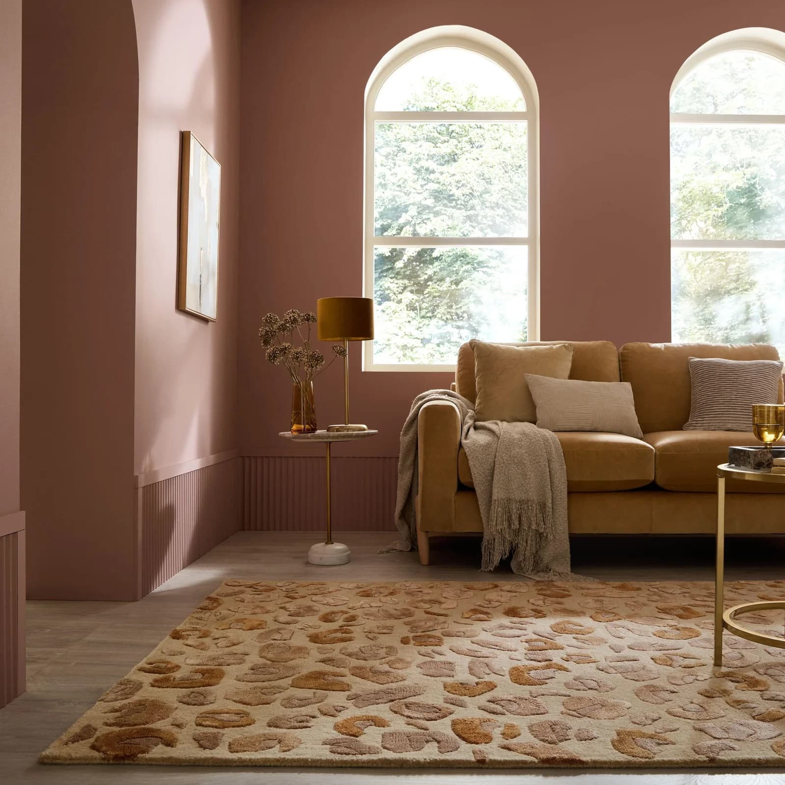 FLAIR RUGS Teppich Leopard Print natürlich 200x300 cm handgetuftet