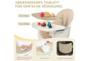 LALAHO Kinderstuhl 2-in-1 Beige Höhenverstellbar mit Tablett Bild 3