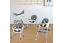 LALAHO Kinderstuhl 2-in-1 Klappbar Beige Grau Bild 1