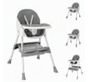 LALAHO Kinderstuhl 2-in-1 Klappbar Beige Grau Bild 2