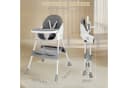LALAHO Kinderstuhl 2-in-1 Klappbar Beige Grau Bild 4