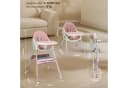 LALAHO Kinderstuhl 2-in-1 Rosa Verstellbar Klappbar mit Sicherheitsgurt Bild 1