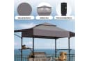 LALAHO Grillpavillon mit Doppeldach und Seitenregalen Bild 1