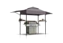 LALAHO Grillpavillon mit Doppeldach und Seitenregalen Bild 2