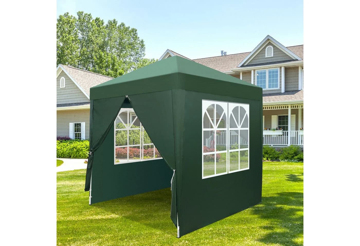 LALAHO Faltpavillon 2x2m mit 4 Seitenwänden UV-Schutz