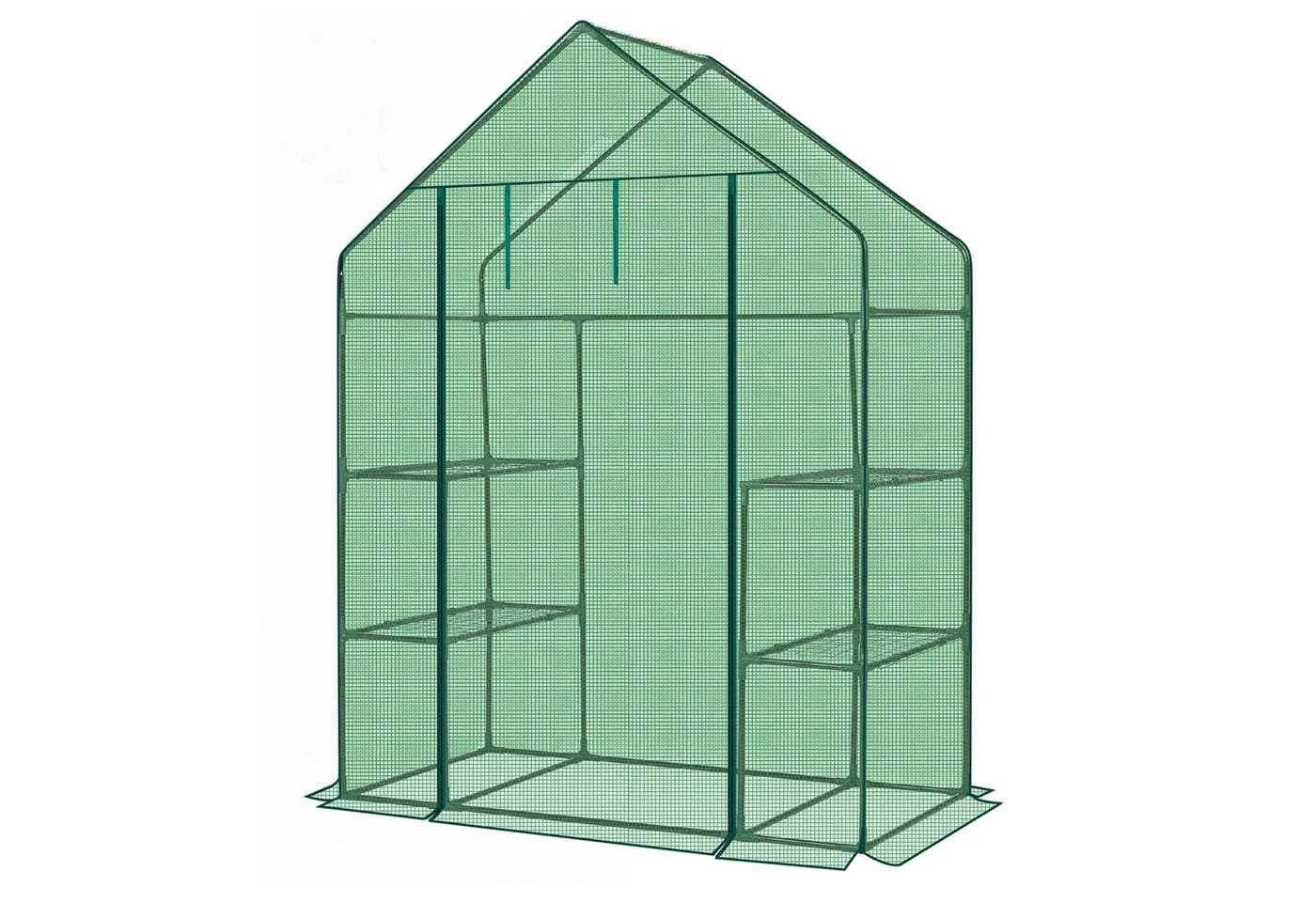 LALAHO Foliengewächshaus mit 4 Regalböden grün/weiß - Bild 3