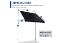 LALAHO Klemmmarkise Balkonmarkise 200/250/300cm Gelenkarm Markise Sonnenmarkise Bild 5