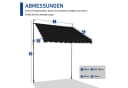 LALAHO Klemmmarkise Balkonmarkise 200/250/300cm UV-beständig wasserdicht Bild 5