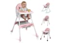 LALAHO Kinderstuhl 3-in-1 Rosa Klappbarer Hochstuhl Bild 2