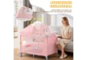 LALAHO Baby-Reisebett Rosa Faltbar mit Matratze & Wickeltisch Bild 5