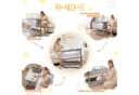 LALAHO Baby-Reisebett 5-in-1 Beistellbett grau mit Matratze & Wiege-Modus Bild 3