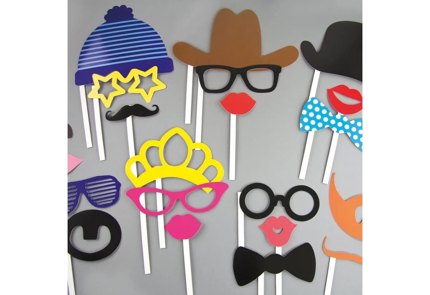 Paladone Photo Booth Bilderrahmen Gold mit 24 Accessoires - Bild 3