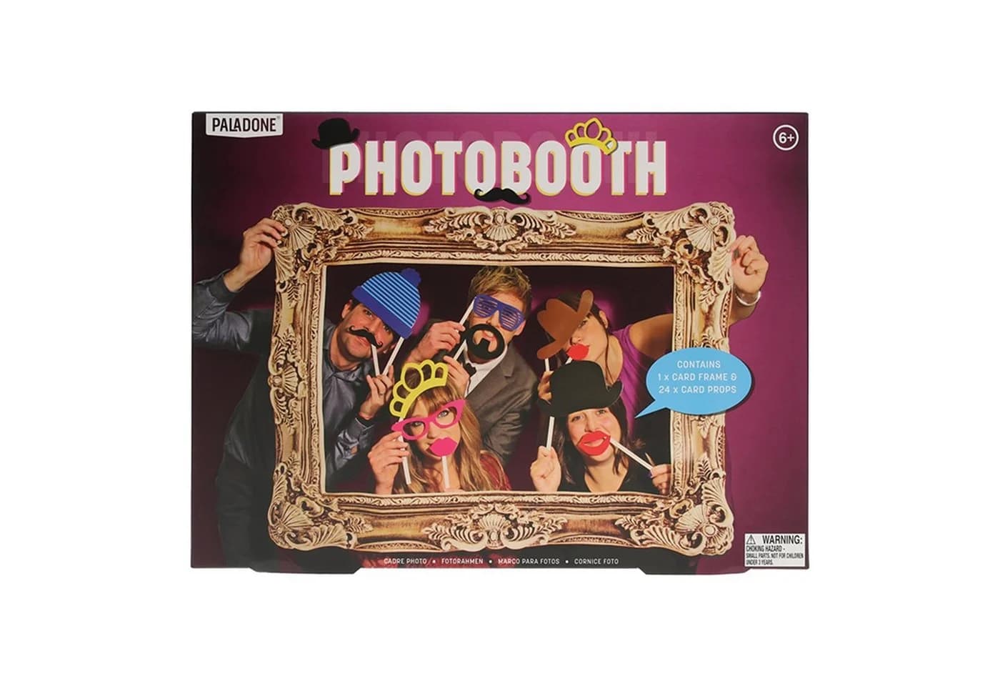 Paladone Photo Booth Bilderrahmen Gold mit 24 Accessoires - Bild 4
