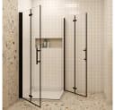Duschparadies Dusch-Falttür Schwarz 185cm Easyclean Glas Bild 1