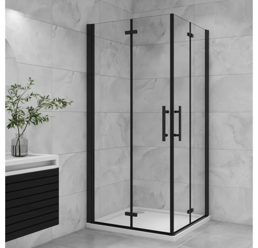 Duschparadies Dusch-Falttür Schwarz Easyclean Sicherheitsglas - Bild 2