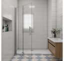 Duschparadies Dusch-Falttür 195cm Easyclean Glas Modern Bild 1