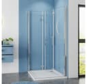 Duschparadies Dusch-Falttür 185cm Easyclean Sicherheitsglas Chrom Bild 1