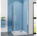 Duschparadies Dusch-Falttür 185cm Easyclean Sicherheitsglas Chrom Bild 2