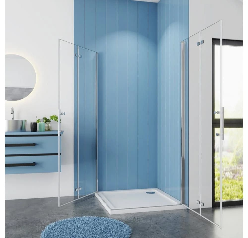 Duschparadies Dusch-Falttür 185cm Easyclean Sicherheitsglas Chrom - Bild 3