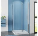 Duschparadies Dusch-Falttür 185cm Easyclean Sicherheitsglas Chrom Bild 5