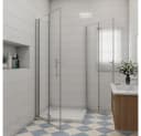 Duschparadies Dusch-Falttür 195cm Easyclean Glas Silber Bild 1