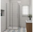 Duschparadies Dusch-Falttür 195cm Easyclean Glas Silber Bild 2