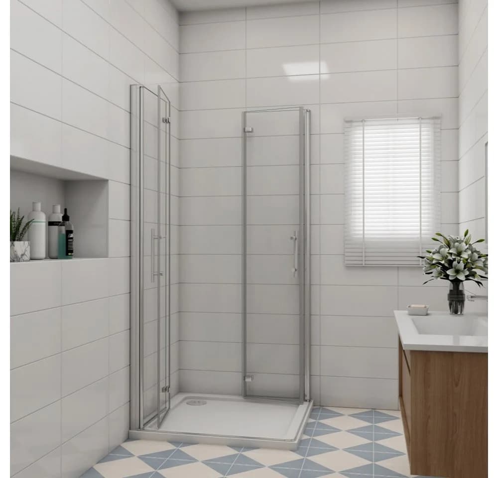 Duschparadies Dusch-Falttür 195cm Easyclean Glas Silber - Bild 4