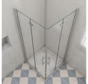 Duschparadies Dusch-Falttür 195cm Easyclean Glas Silber Bild 5