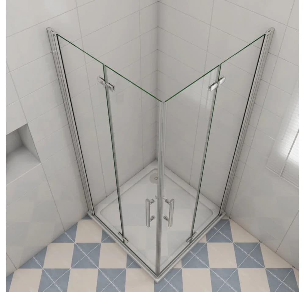 Duschparadies Dusch-Falttür 195cm Easyclean Glas Silber - Bild 5