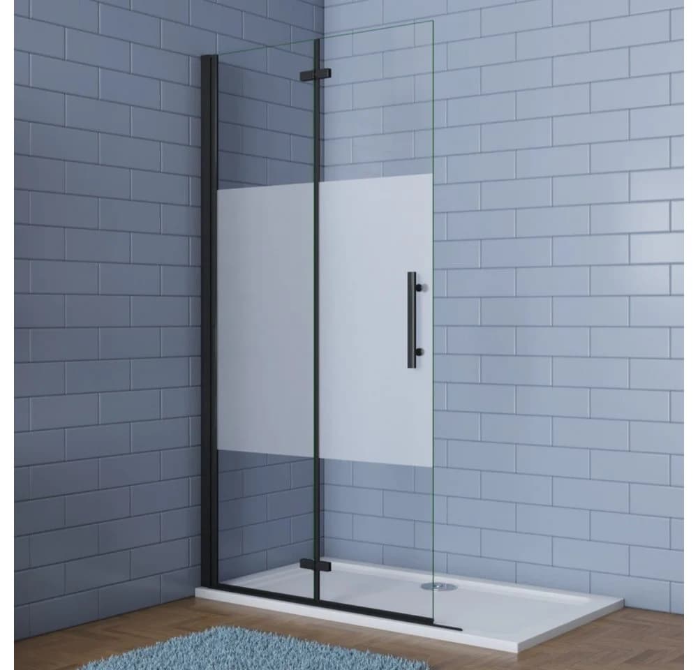 Duschparadies Dusch-Falttür Schwarz 195cm Easyclean Sicherheitsglas - Bild 2