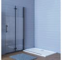 Duschparadies Dusch-Falttür Schwarz 195cm Easyclean Sicherheitsglas Bild 3