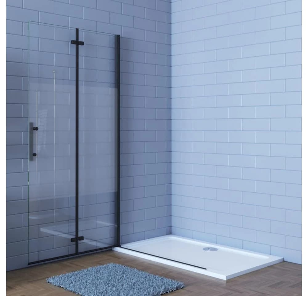 Duschparadies Dusch-Falttür Schwarz 195cm Easyclean Sicherheitsglas - Bild 3