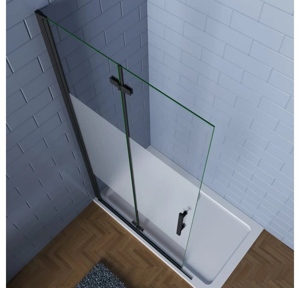 Duschparadies Dusch-Falttür Schwarz 195cm Easyclean Sicherheitsglas - Bild 5